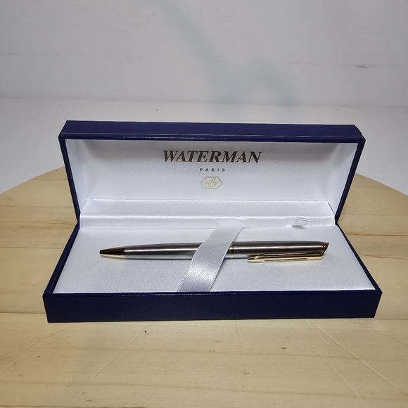 WATERMAN PARIS FRANCE BALLPOINT PEN NEW IN BOX "SYMANTEC" LOGO - Picture 1 of 7